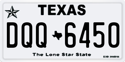 TX license plate DQQ6450