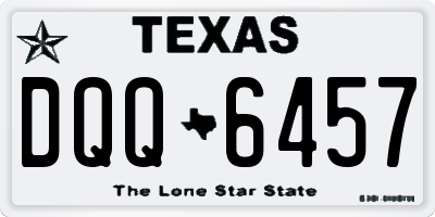 TX license plate DQQ6457