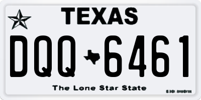 TX license plate DQQ6461