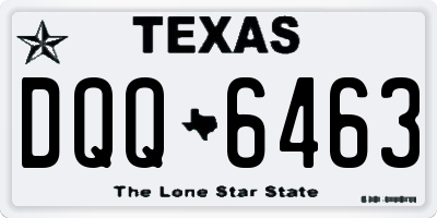TX license plate DQQ6463