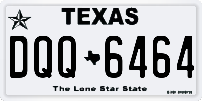 TX license plate DQQ6464