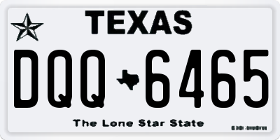 TX license plate DQQ6465