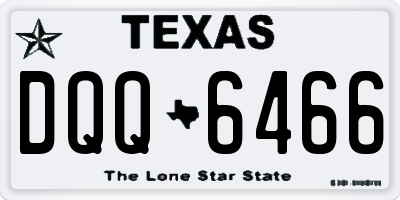 TX license plate DQQ6466