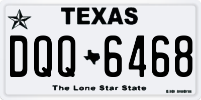 TX license plate DQQ6468