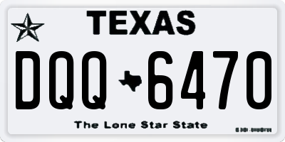 TX license plate DQQ6470