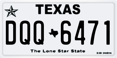 TX license plate DQQ6471