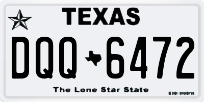 TX license plate DQQ6472