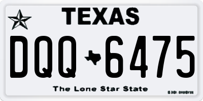 TX license plate DQQ6475