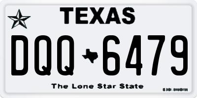 TX license plate DQQ6479