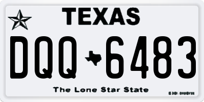 TX license plate DQQ6483