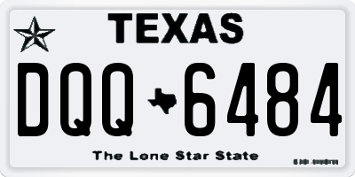 TX license plate DQQ6484