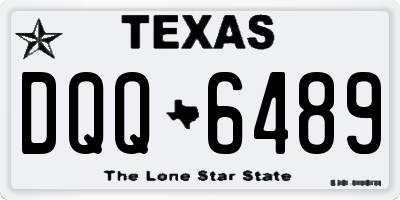 TX license plate DQQ6489