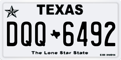 TX license plate DQQ6492