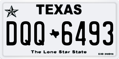 TX license plate DQQ6493