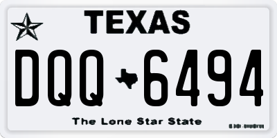 TX license plate DQQ6494