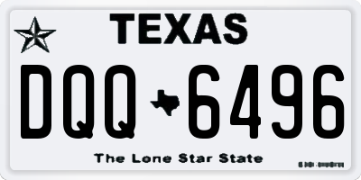 TX license plate DQQ6496