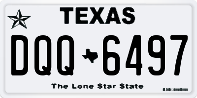 TX license plate DQQ6497