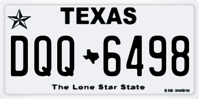 TX license plate DQQ6498