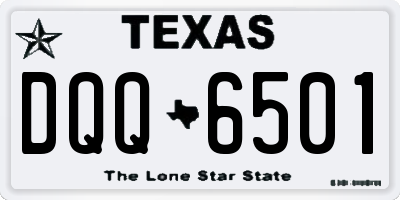 TX license plate DQQ6501