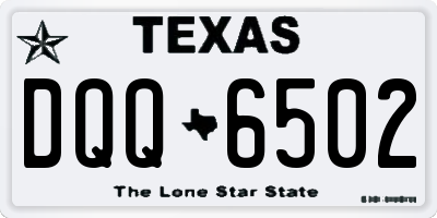 TX license plate DQQ6502