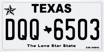 TX license plate DQQ6503