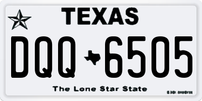 TX license plate DQQ6505