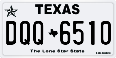 TX license plate DQQ6510