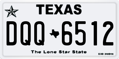 TX license plate DQQ6512
