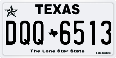 TX license plate DQQ6513