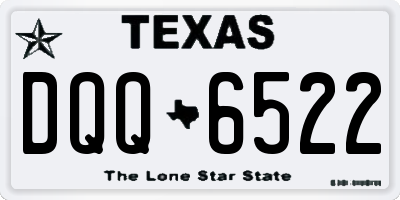 TX license plate DQQ6522