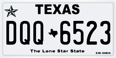 TX license plate DQQ6523