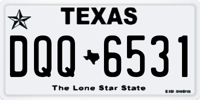 TX license plate DQQ6531