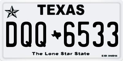 TX license plate DQQ6533