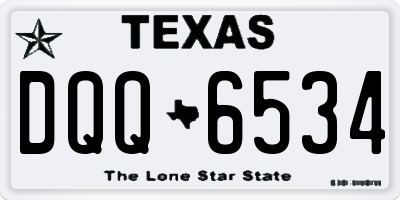 TX license plate DQQ6534