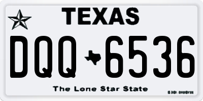 TX license plate DQQ6536