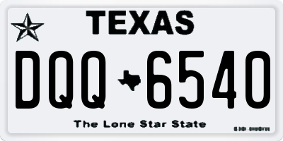 TX license plate DQQ6540
