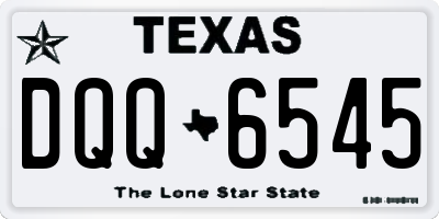 TX license plate DQQ6545