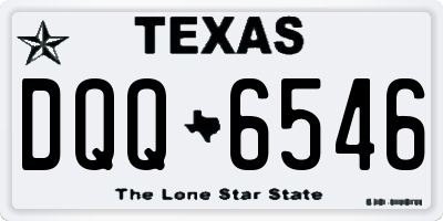 TX license plate DQQ6546