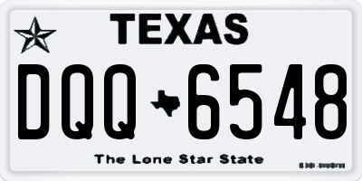 TX license plate DQQ6548