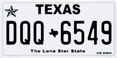 TX license plate DQQ6549