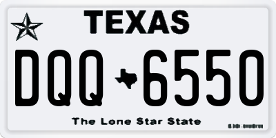TX license plate DQQ6550