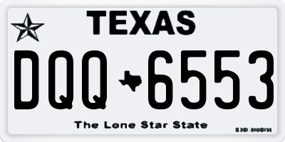 TX license plate DQQ6553