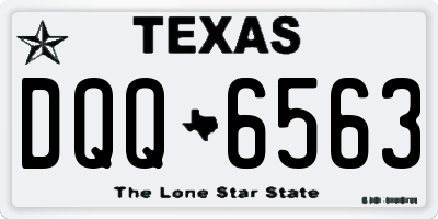 TX license plate DQQ6563