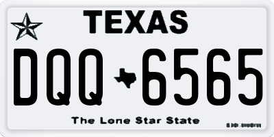 TX license plate DQQ6565
