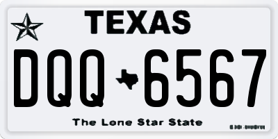 TX license plate DQQ6567