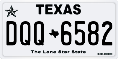 TX license plate DQQ6582