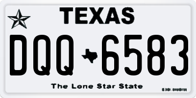 TX license plate DQQ6583