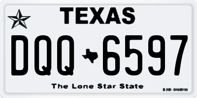 TX license plate DQQ6597