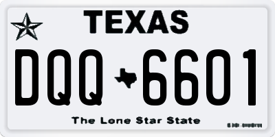 TX license plate DQQ6601