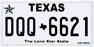 TX license plate DQQ6621